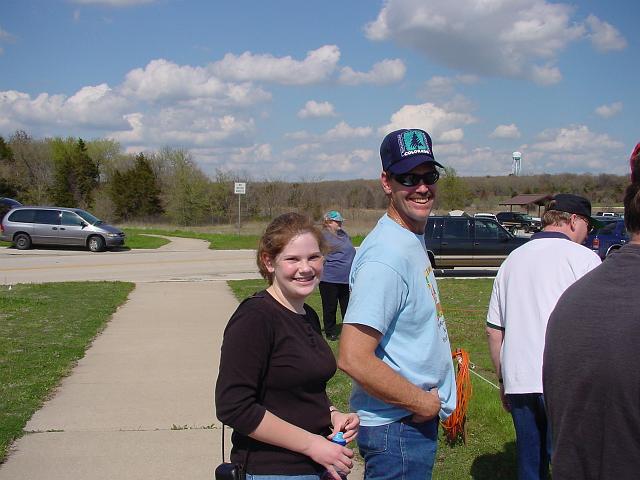 At games, Meredith and Jeff Dean.JPG